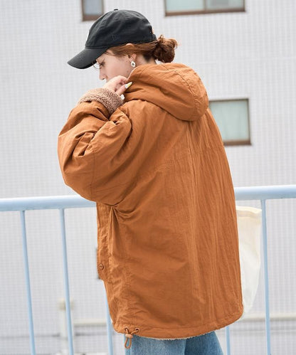 OUTDOORS羊羔絨可雙面穿連帽外套
