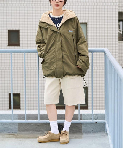 OUTDOORS羊羔絨可雙面穿連帽外套