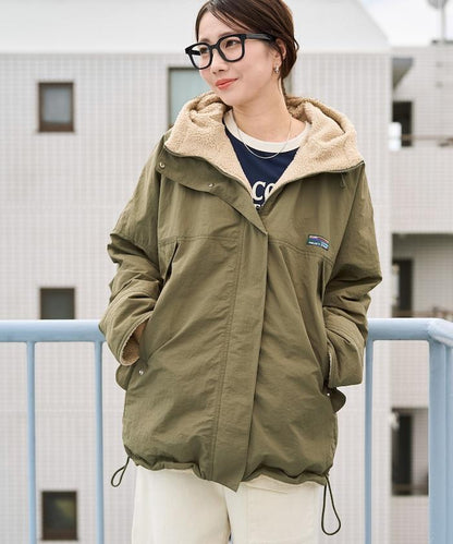 OUTDOORS羊羔絨可雙面穿連帽外套