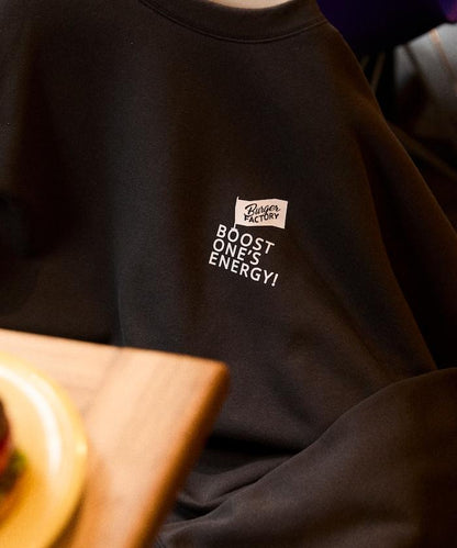 Burger Factory×FREAK'S STORE/ Burger Factory特別款寬鬆版型背部印花圓領衛衣