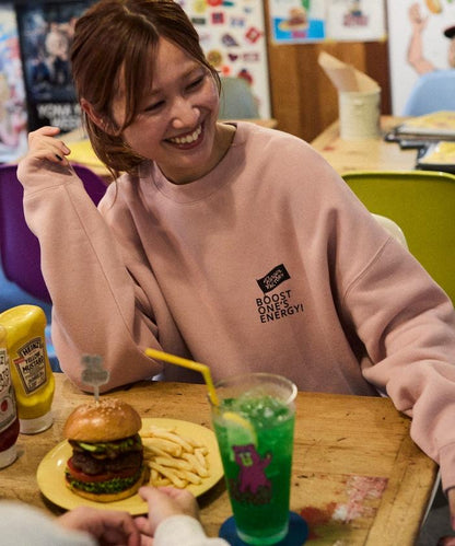 Burger Factory×FREAK'S STORE/ Burger Factory特別款寬鬆版型背部印花圓領衛衣