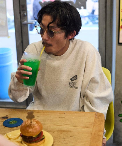 Burger Factory×FREAK'S STORE/ Burger Factory特別款寬鬆版型背部印花圓領衛衣