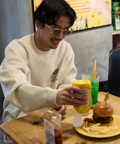 Burger Factory×FREAK'S STORE/ Burger Factory特別款寬鬆版型背部印花圓領衛衣