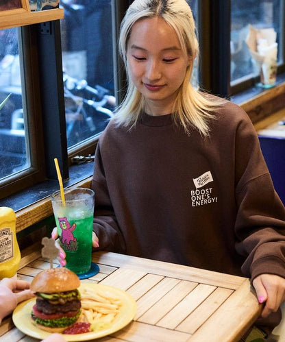 Burger Factory×FREAK'S STORE/ Burger Factory特別款寬鬆版型背部印花圓領衛衣