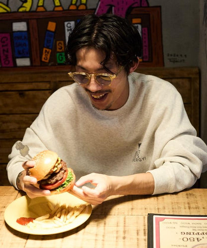 Burger Factory×FREAK'S STORE/ Burger Factory特別款寬鬆版型背部印花圓領衛衣