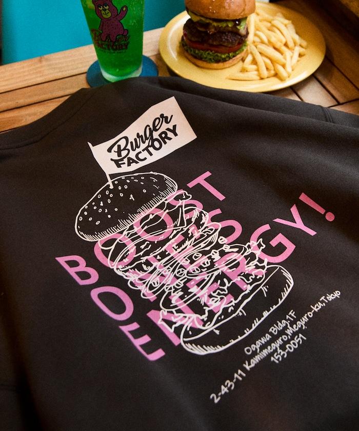 Burger Factory×FREAK'S STORE/ Burger Factory特別款寬鬆版型背部印花圓領衛衣
