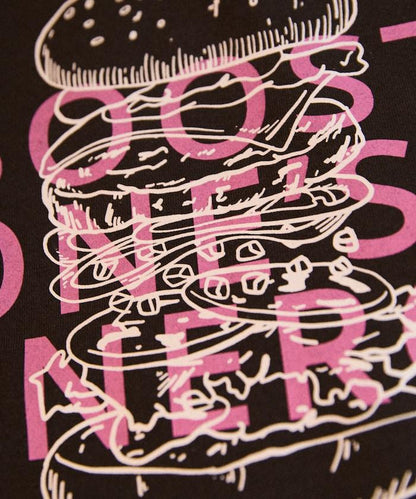 Burger Factory×FREAK'S STORE/ Burger Factory特別款寬鬆版型背部印花圓領衛衣