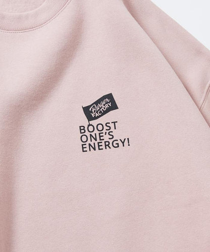 Burger Factory×FREAK'S STORE/ Burger Factory特別款寬鬆版型背部印花圓領衛衣
