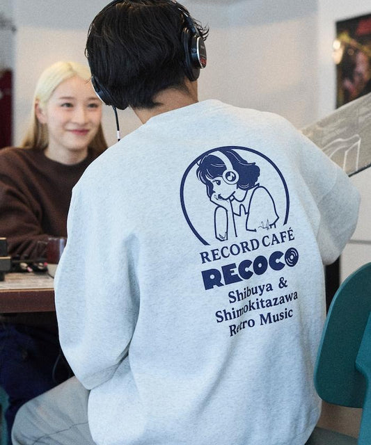 RECOCO×FREAK'S STORE/レココ 特別款寬鬆版型背部印花圓領衛衣【限量】