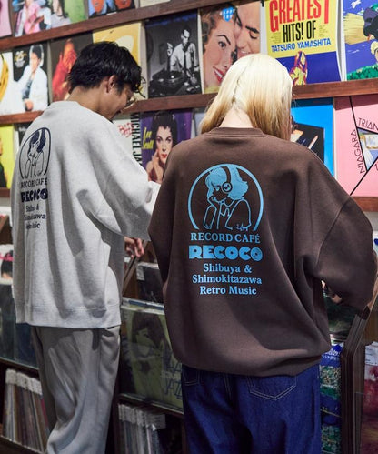 RECOCO×FREAK'S STORE/レココ 特別款寬鬆版型背部印花圓領衛衣【限量】