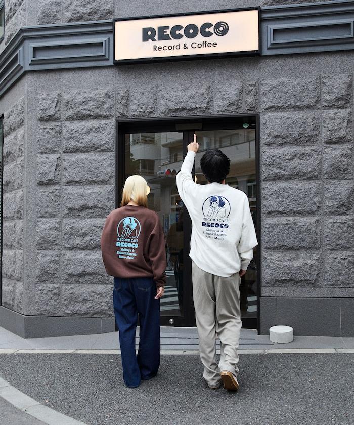 RECOCO×FREAK'S STORE/レココ 特別款寬鬆版型背部印花圓領衛衣【限量】