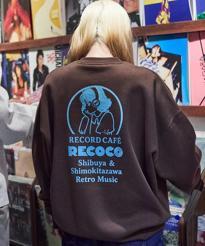 RECOCO×FREAK'S STORE/レココ 特別款寬鬆版型背部印花圓領衛衣【限量】