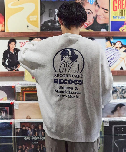 RECOCO×FREAK'S STORE/レココ 特別款寬鬆版型背部印花圓領衛衣【限量】