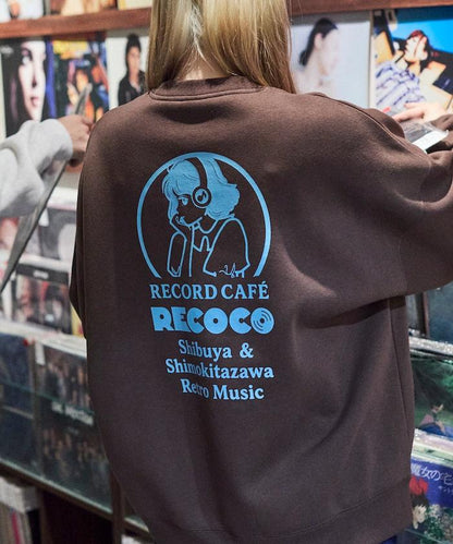 RECOCO×FREAK'S STORE/レココ 特別款寬鬆版型背部印花圓領衛衣【限量】