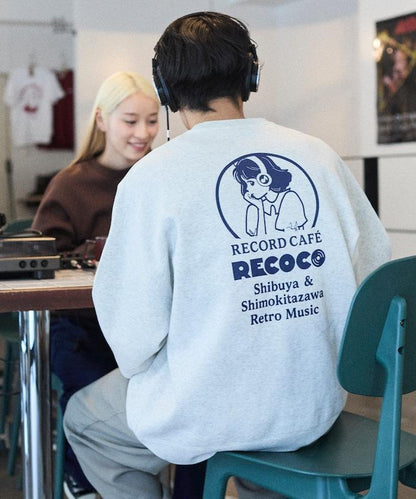 RECOCO×FREAK'S STORE/レココ 特別款寬鬆版型背部印花圓領衛衣【限量】
