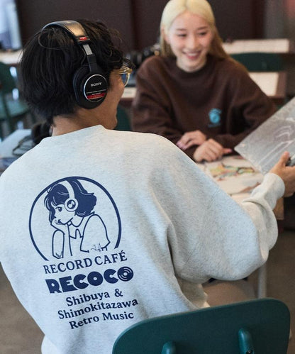 RECOCO×FREAK'S STORE/レココ 特別款寬鬆版型背部印花圓領衛衣【限量】