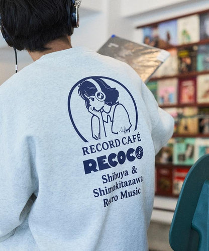 RECOCO×FREAK'S STORE/レココ 特別款寬鬆版型背部印花圓領衛衣【限量】