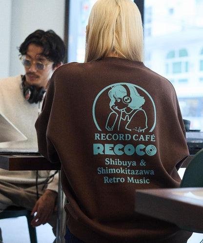 RECOCO×FREAK'S STORE/レココ 特別款寬鬆版型背部印花圓領衛衣【限量】