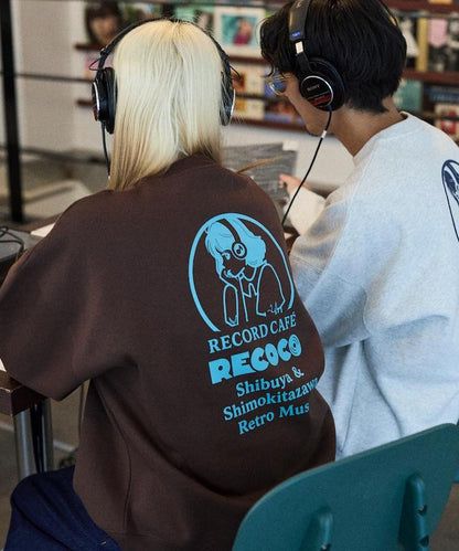 RECOCO×FREAK'S STORE/レココ 特別款寬鬆版型背部印花圓領衛衣【限量】