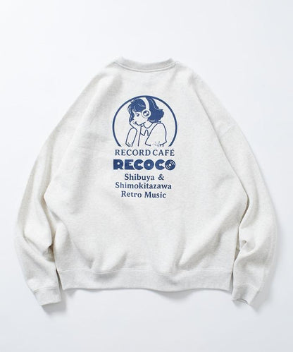 RECOCO×FREAK'S STORE/レココ 特別款寬鬆版型背部印花圓領衛衣【限量】