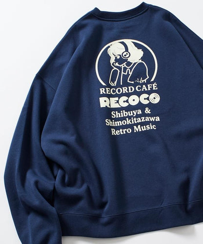 RECOCO×FREAK'S STORE/レココ 特別款寬鬆版型背部印花圓領衛衣【限量】