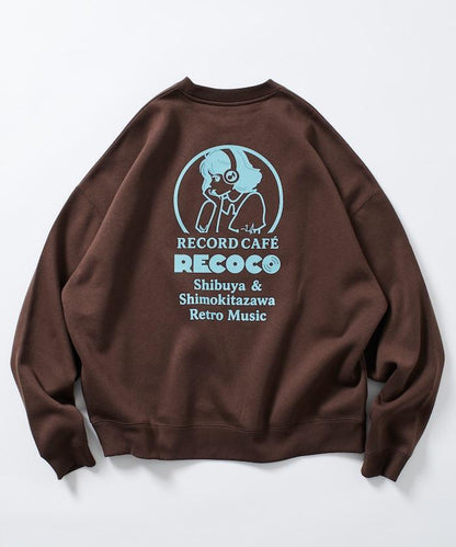 RECOCO×FREAK'S STORE/レココ 特別款寬鬆版型背部印花圓領衛衣【限量】