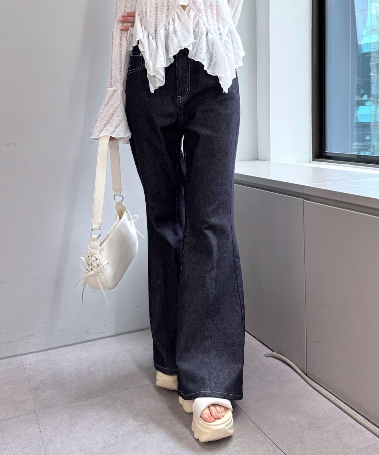 【mystic】[mline]層疊一字肩襯衫