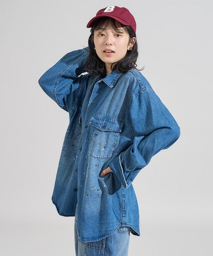 塗鴉工藝襯衫夾克＜可搭配套裝＞