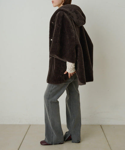 【Omekashi】短款仿毛絨斗篷