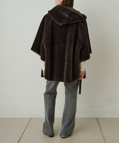 【Omekashi】短款仿毛絨斗篷