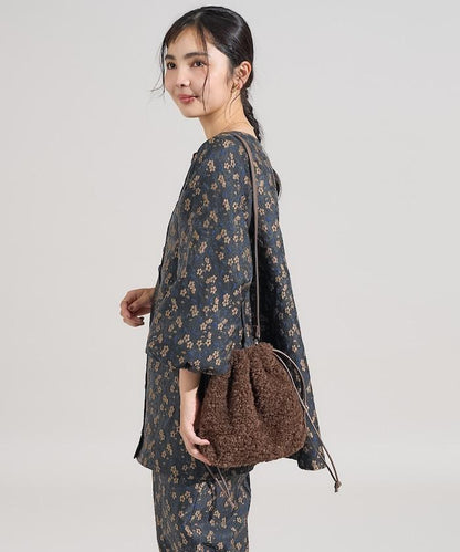 2WAY仿皮草束口包