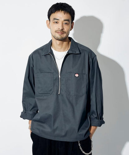 特別款半拉鍊套頭長袖襯衫