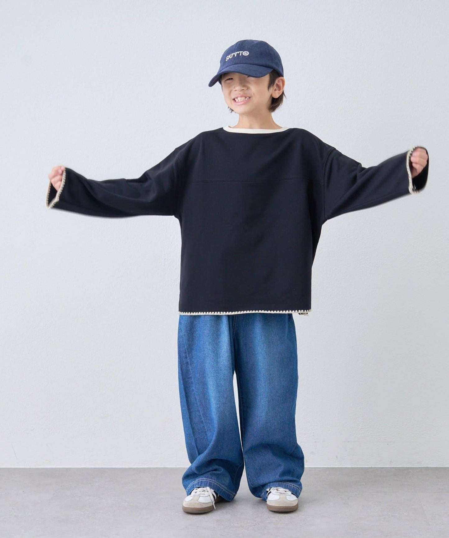 【KIDS】蛤殼拼接撞色衛衣
