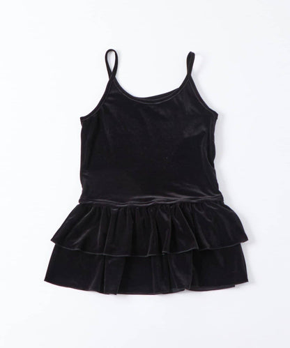 【WHO'S WHO gallery】天鵝絨荷葉邊長款上衣