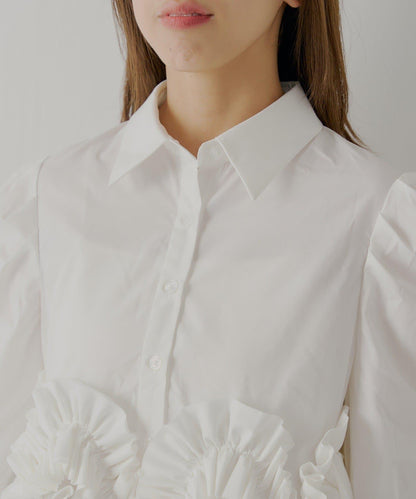 【SALON by Chico】下襬荷葉邊設計襯衫