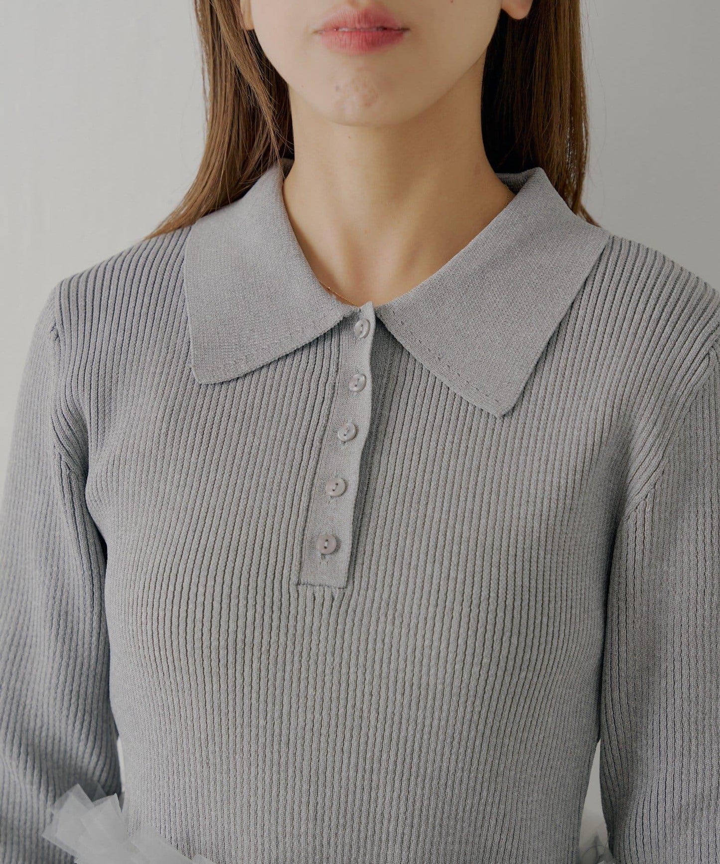 【SALON by Chico】荷葉邊層疊翻領迷你連衣裙