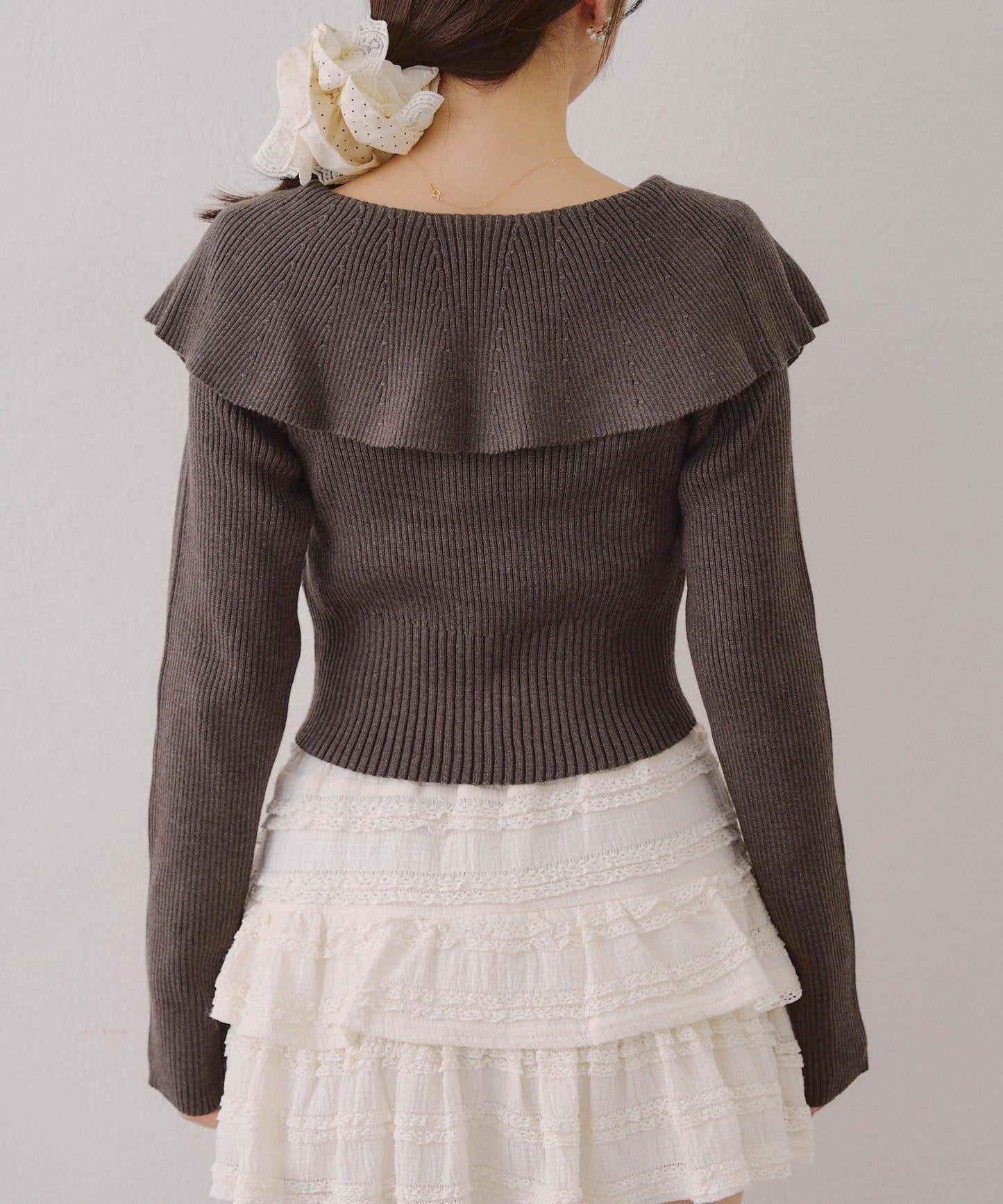 顯瘦顯華麗【RMAF】大翻領拉鍊開衫