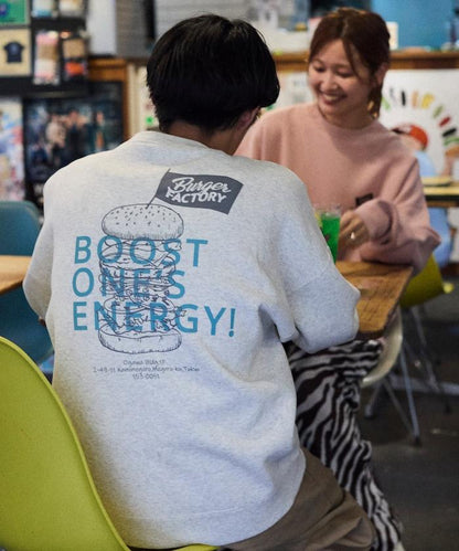 Burger Factory×FREAK'S STORE/ Burger Factory特別款寬鬆版型背部印花圓領衛衣