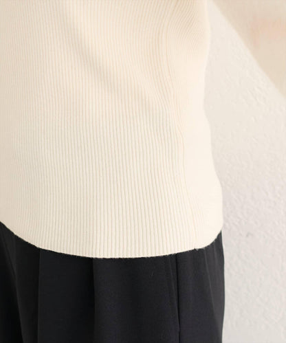 拼接毛絨袖口羅紋針織套頭衫