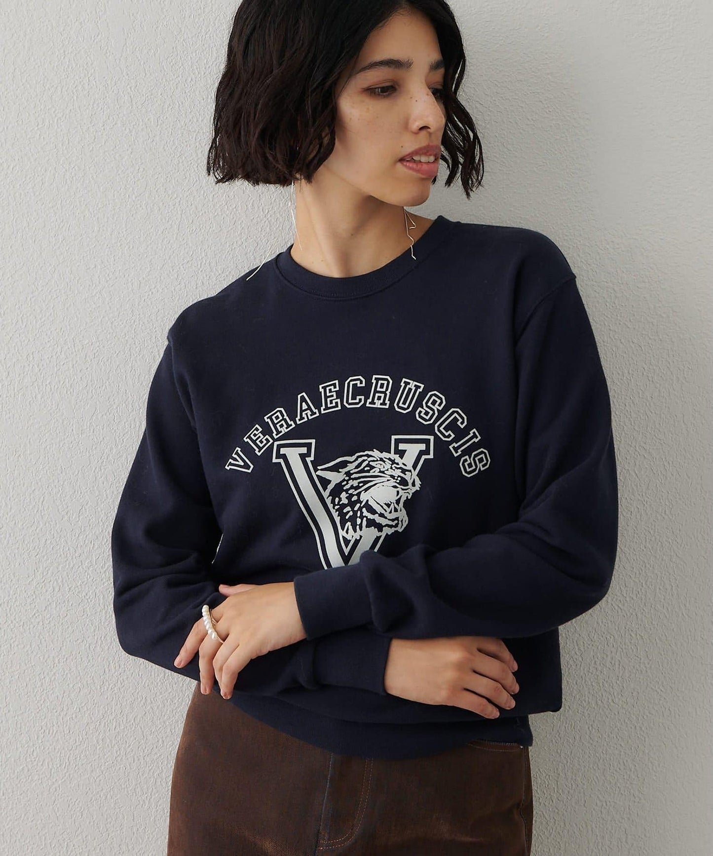 標誌植絨衛衣布