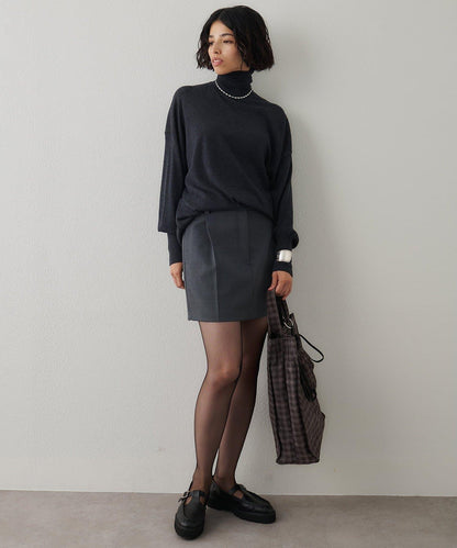 高密度寬鬆高領套頭衫