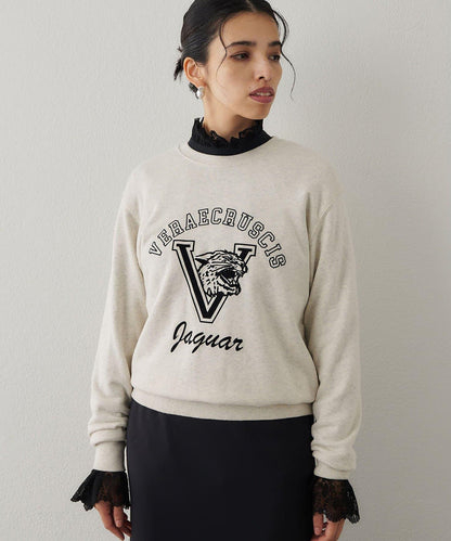 標誌植絨衛衣布