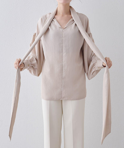 絲滑蝴蝶結領襯衫