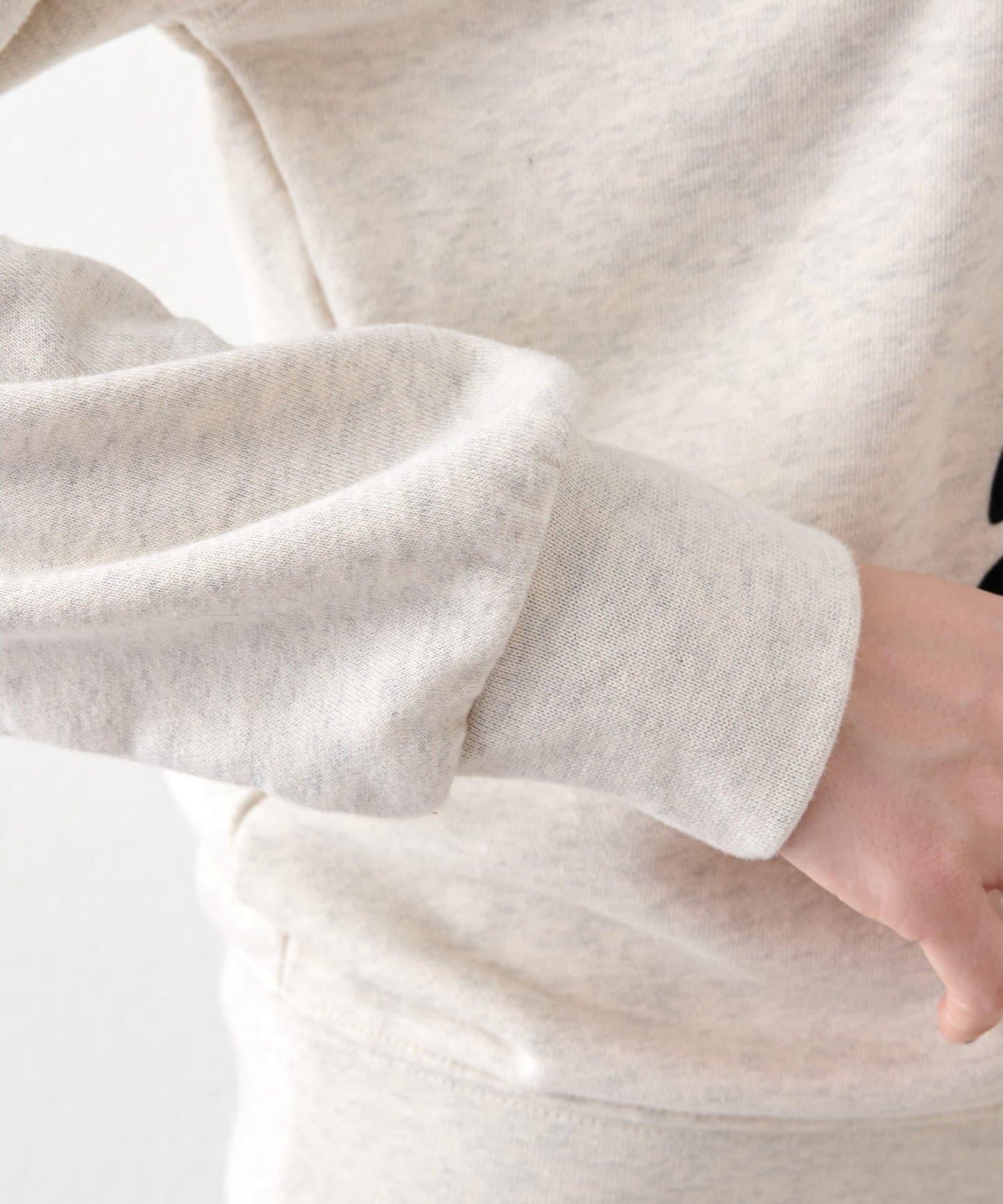 標誌植絨衛衣布