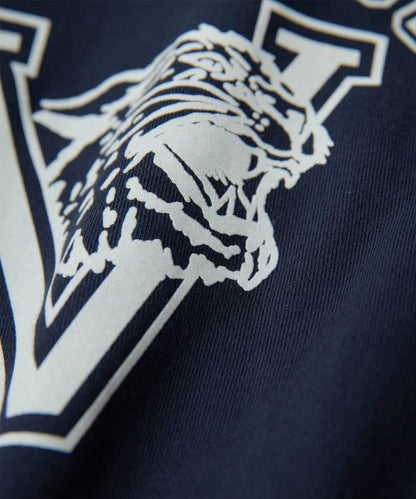 標誌植絨衛衣布