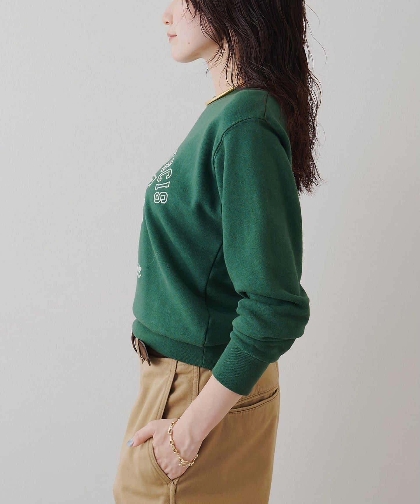 標誌植絨衛衣布