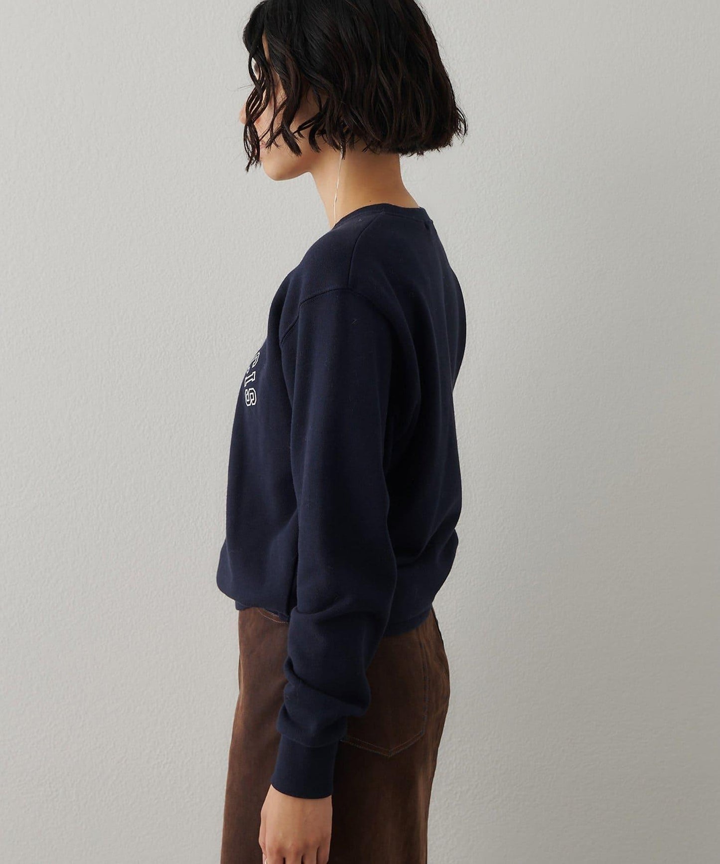 標誌植絨衛衣布