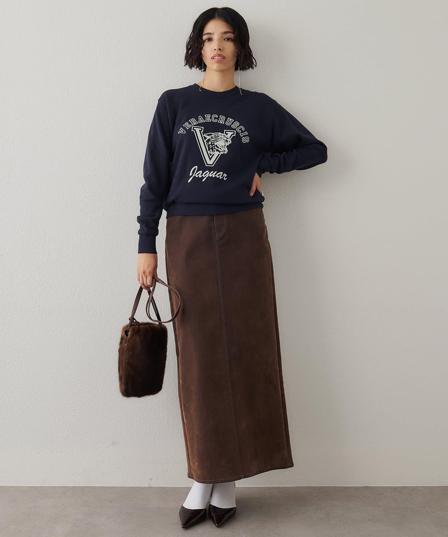 標誌植絨衛衣布