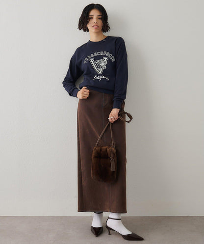 標誌植絨衛衣布