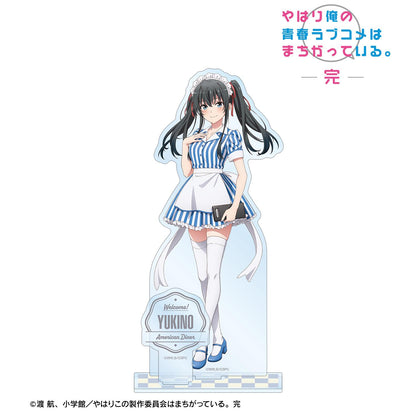 《我的青春戀愛物語果然有問題》新繪插畫 雪之下雪乃 美式餐廳ver. 附配件大號亞克力立牌